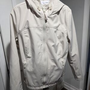Calvin Klein Hooded Lightweight Jacket - Cream